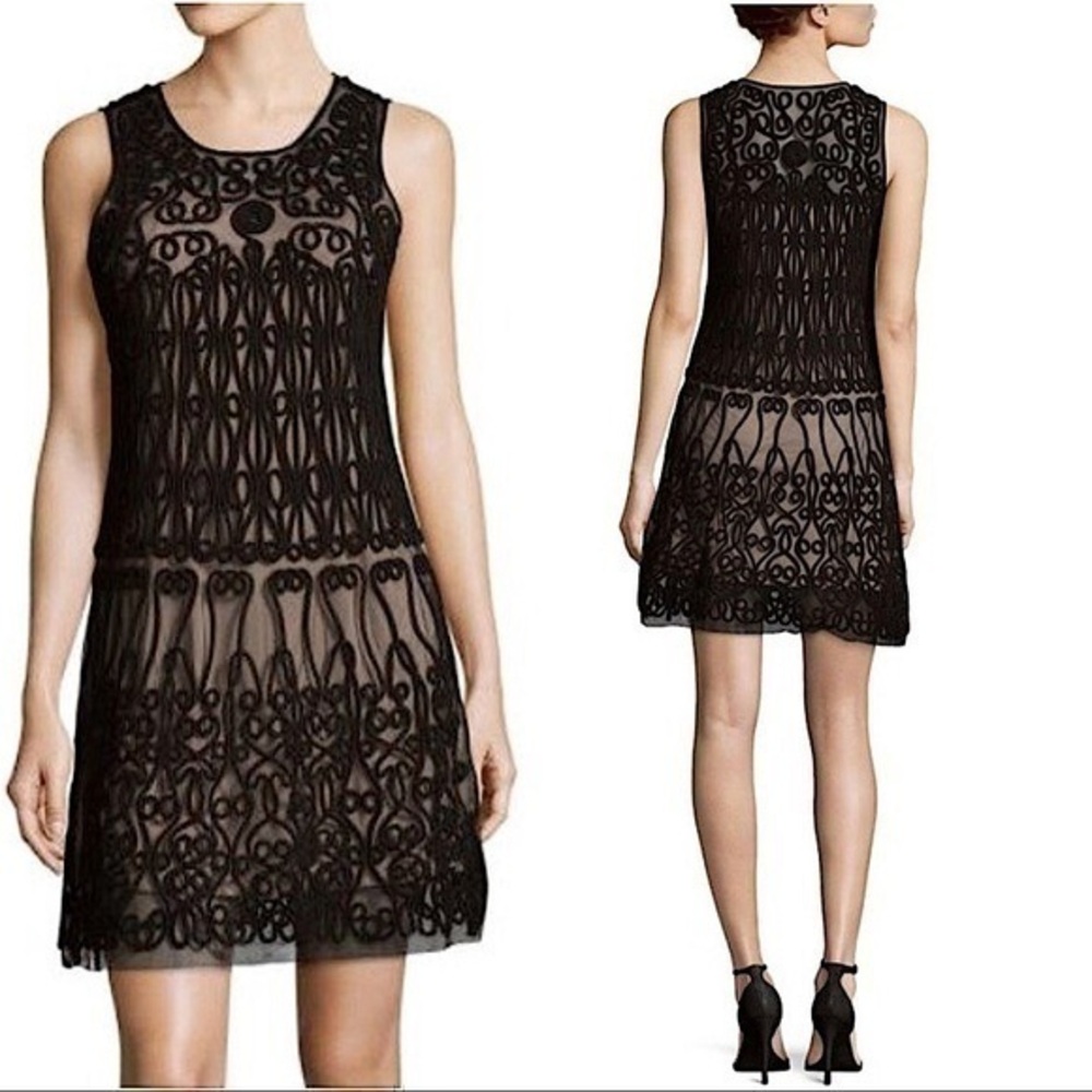 Aidan Mattox Hand Corded Cocktail Dress